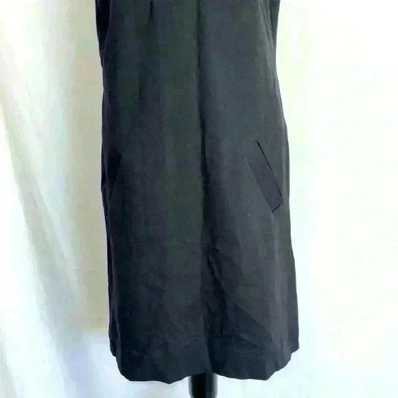 Juicy Couture Pitch Black Ponte Dress NWT Sleeveless Shoulder Charms - Picture 4 of 9